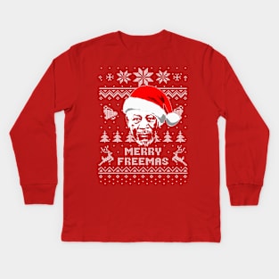 Morgan Freeman Merry Freemas Kids Long Sleeve T-Shirt